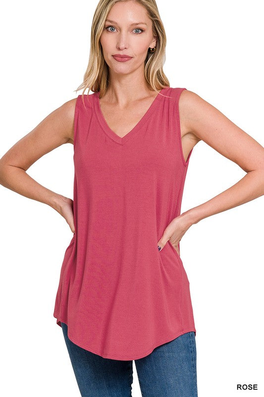 Luxe Rayon Sleeveless Tank Top - Part 2 - Final Sale