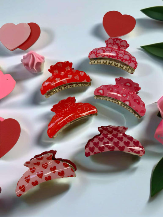 Heart Inspired Hair Claw Clips