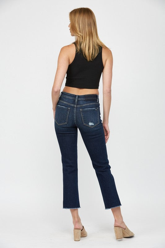 Freestyle Mid Rise Crop Denim Jeans | Mica