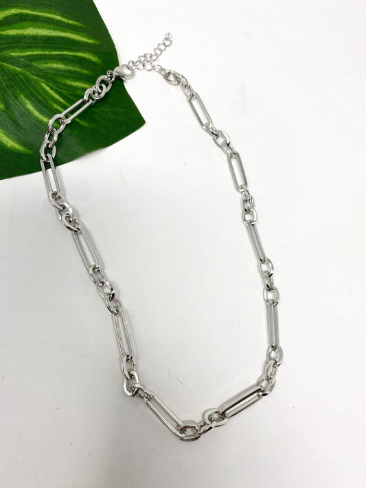 Silver Chain Link Necklace