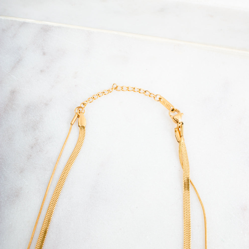 Brooke Layered Chain Necklace *WATERPROOF*-Necklace-Pretty Simple