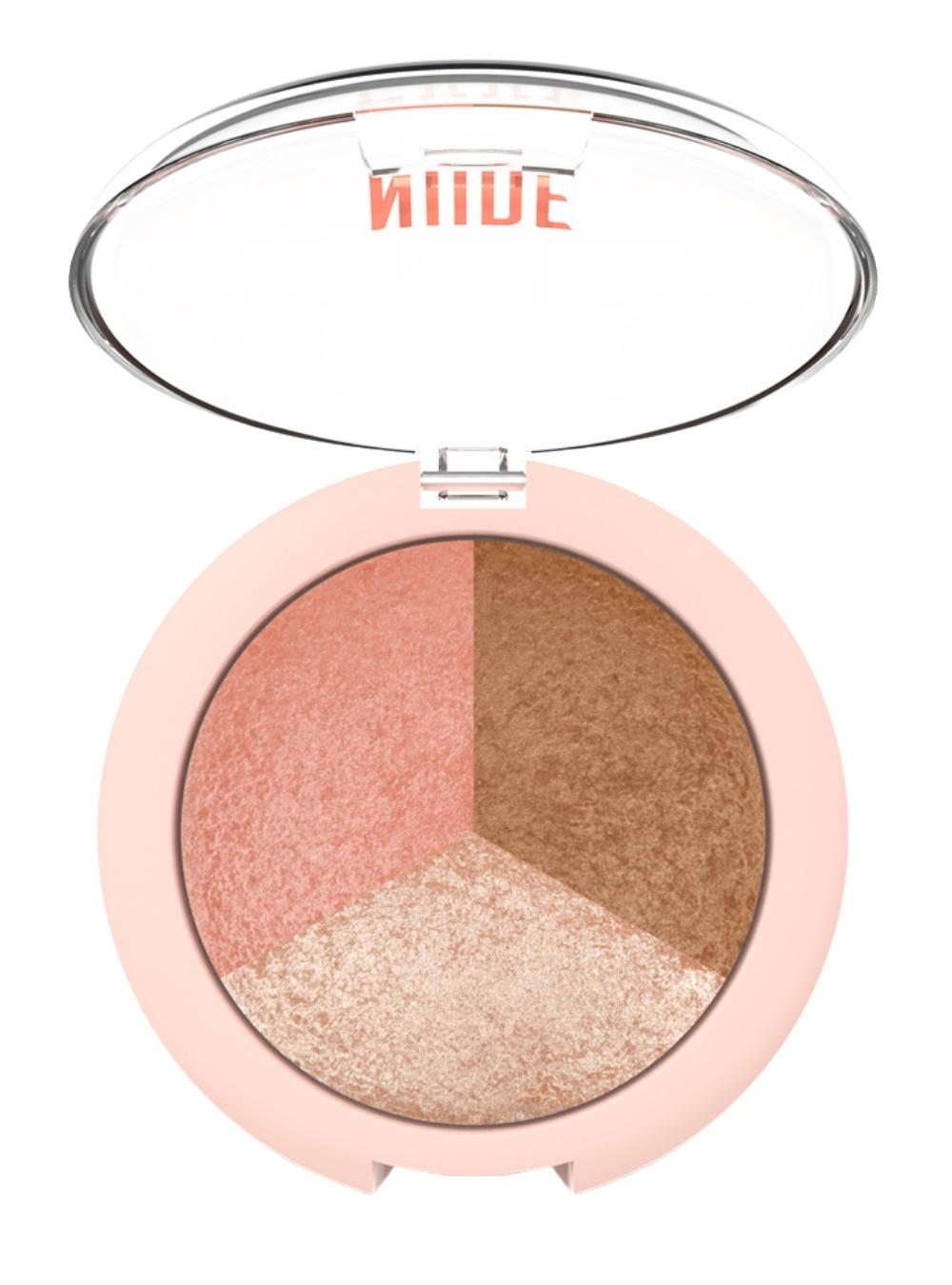 Nude Look Baked Trio Face Powder -  Celesty