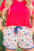 Oh My Stars Drawstring Everyday Shorts - Final Sale