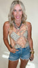 Paisley Printed Spaghetti Tank Top