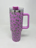 Pink Purple Leopard 40oz Tumbler