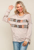 Wide Neck Pullover Sweater Top w/ Hoodie (2 COLORS) | HAPTICS