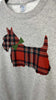 Scottie Red Plaid Dog Crew Neck Graphic Sweatshirt