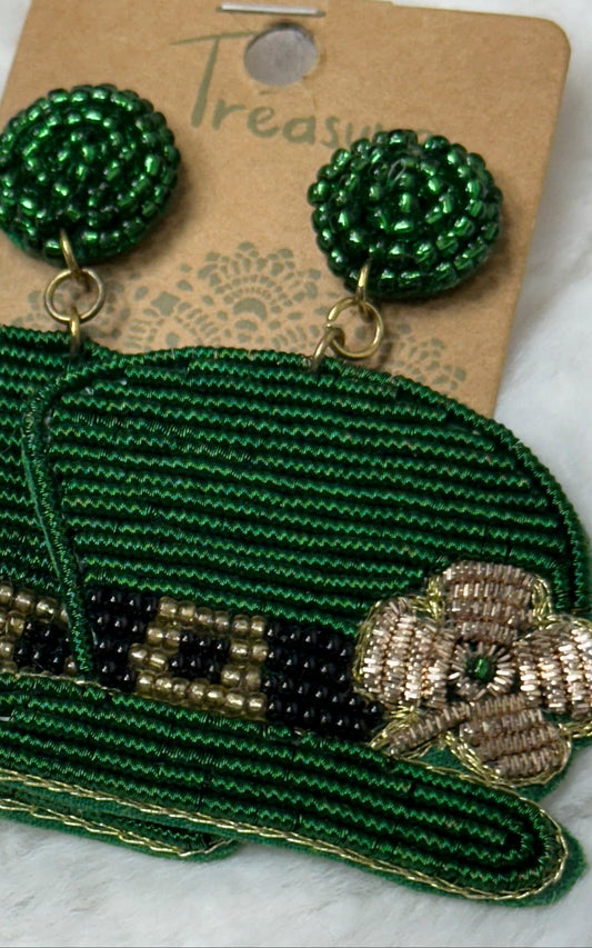 Luck of the irish Beaded Earrings