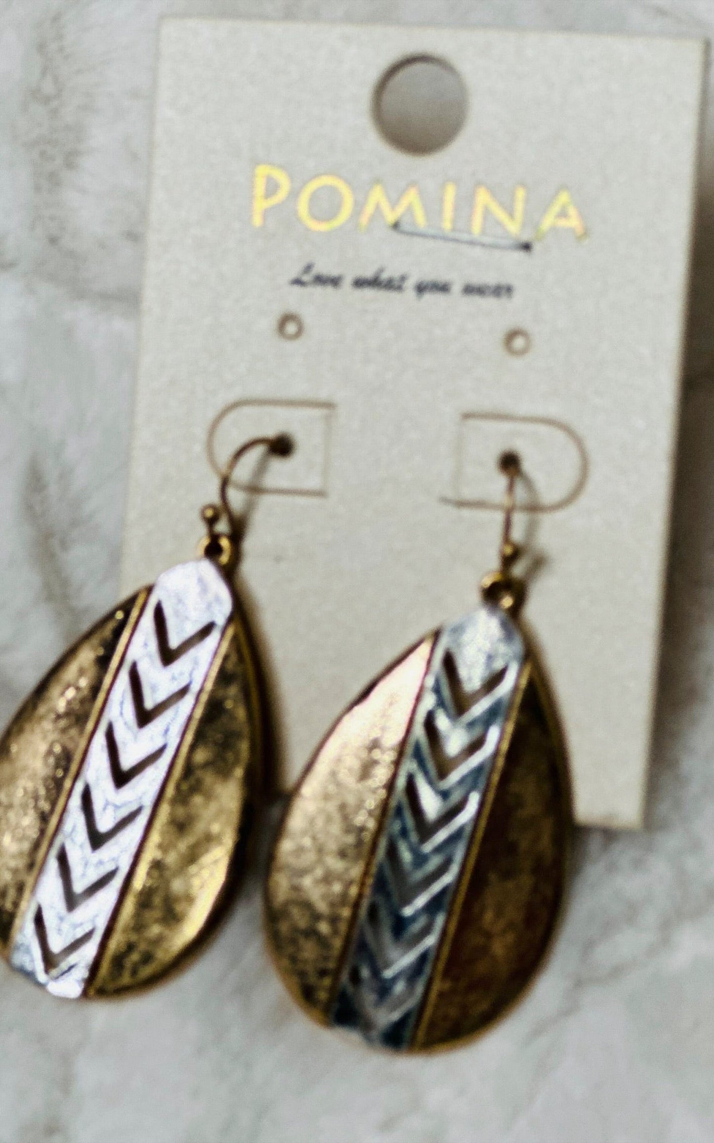 Gold & Silver Teardrop Earring