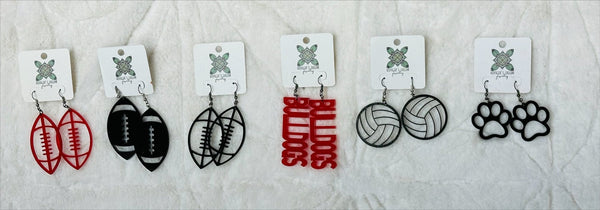 Sport theme earrings