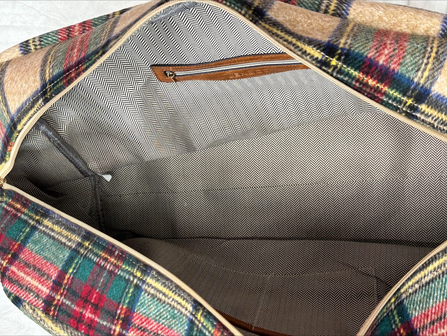 Plaid Weekender Bag