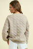 Quilted Jersey Button Front Sweatshirt