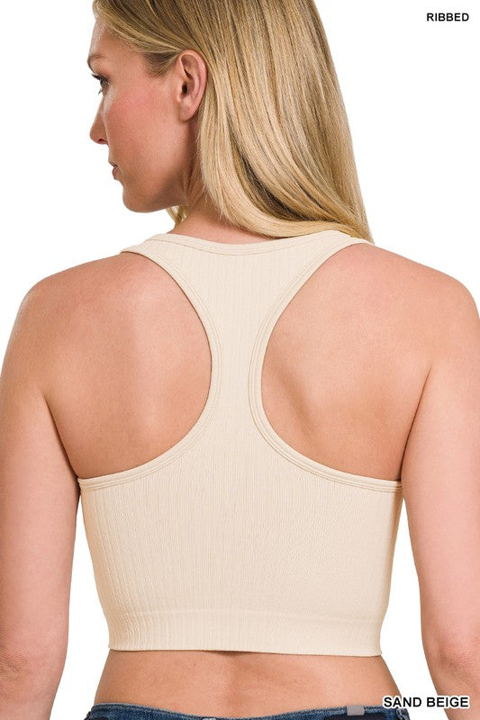 Racerback Crop Brami Tank Top - Final Sale