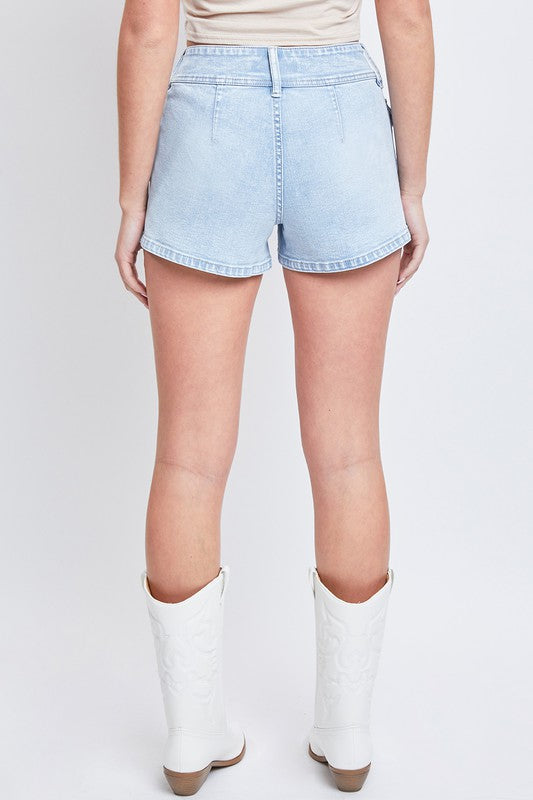 Low Rise Side Pocket Denim Shorts