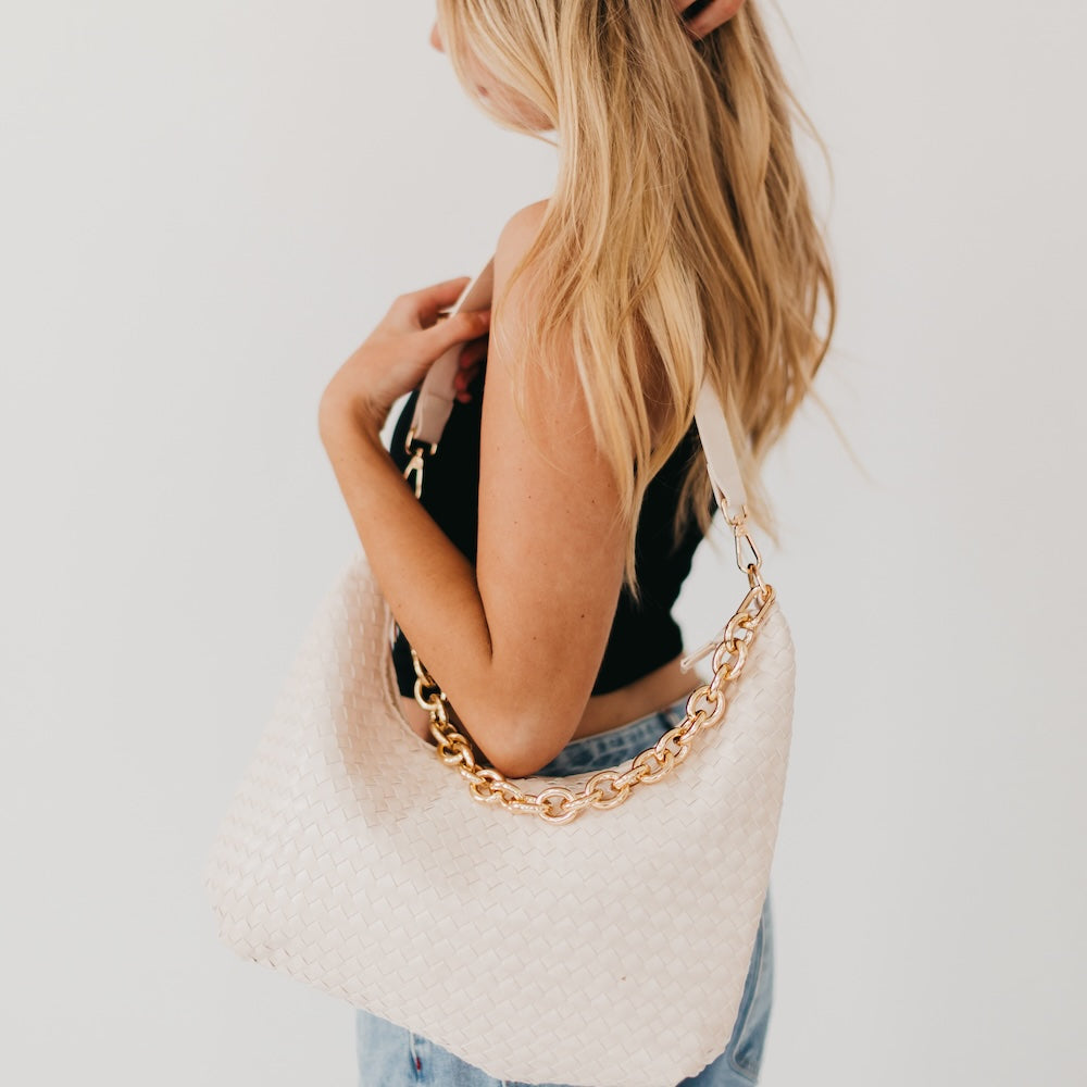 Sienna Slouchy Woven Shoulder Bag-Crossbody Bag-Pretty Simple
