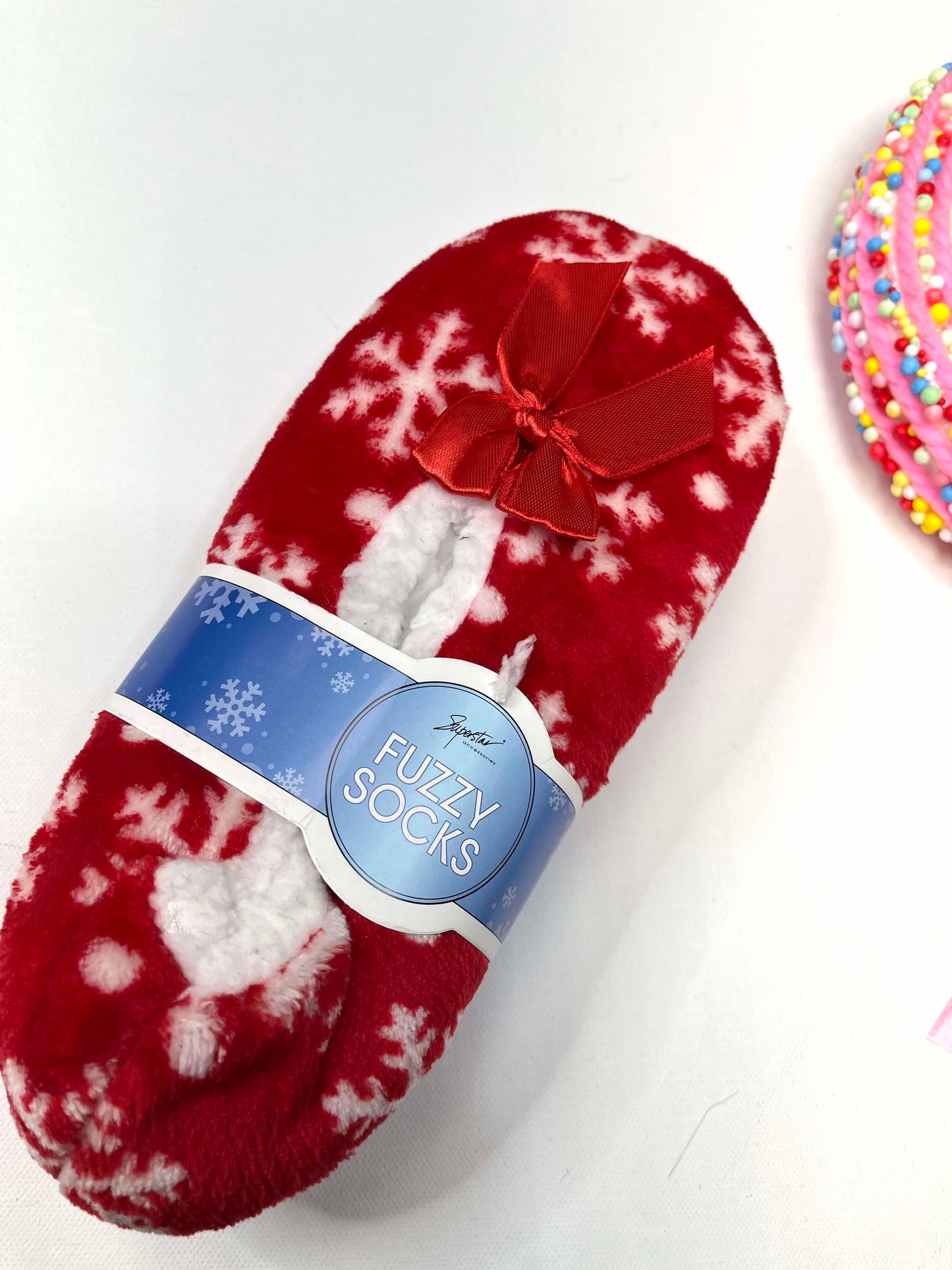 Holiday Fuzzy Sock Slippers