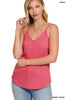 RIBBED SNAP BUTTON CLOSURE CAMI TANK TOP | FINAL SALE