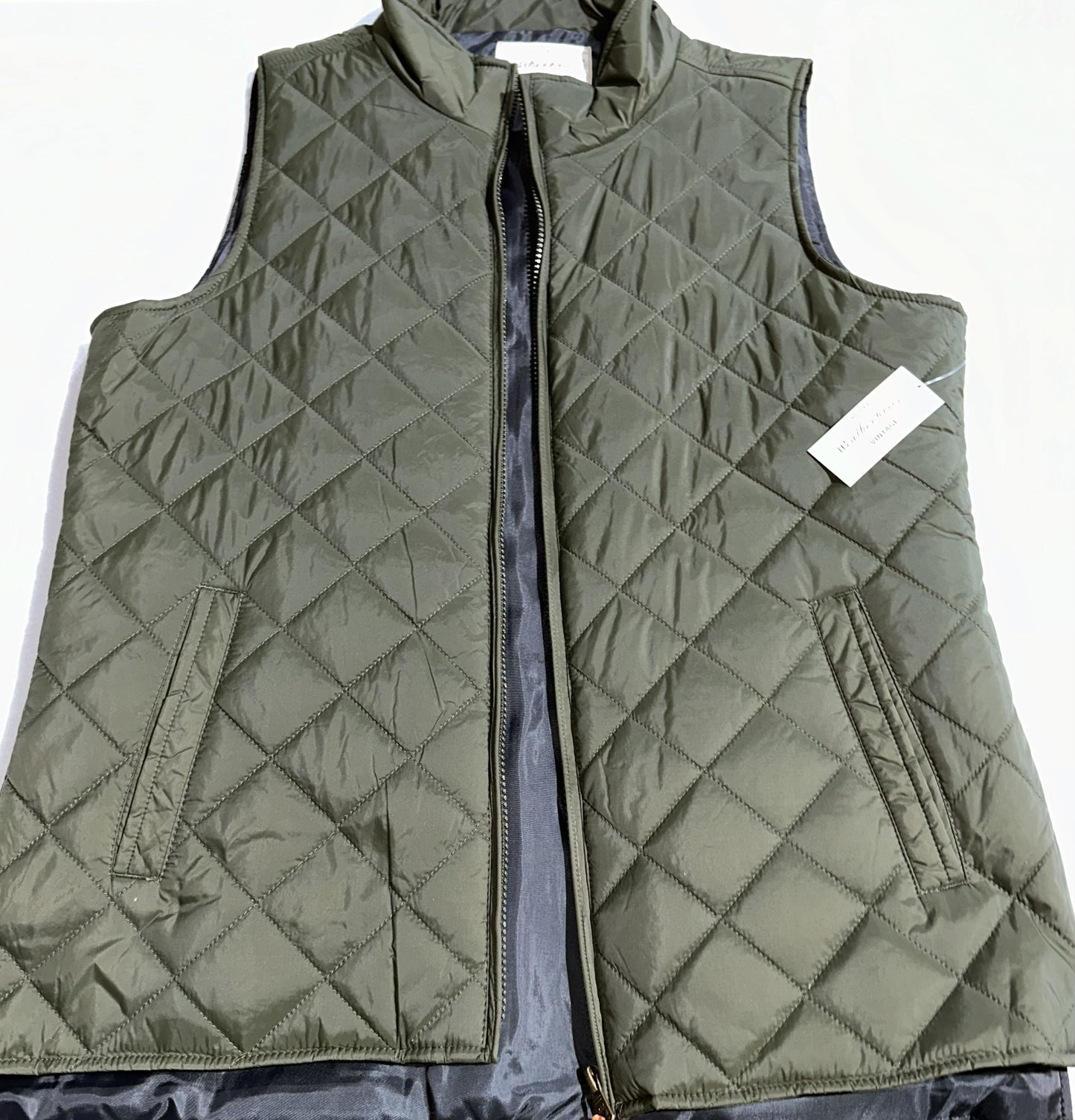 Olive Quilted Vest