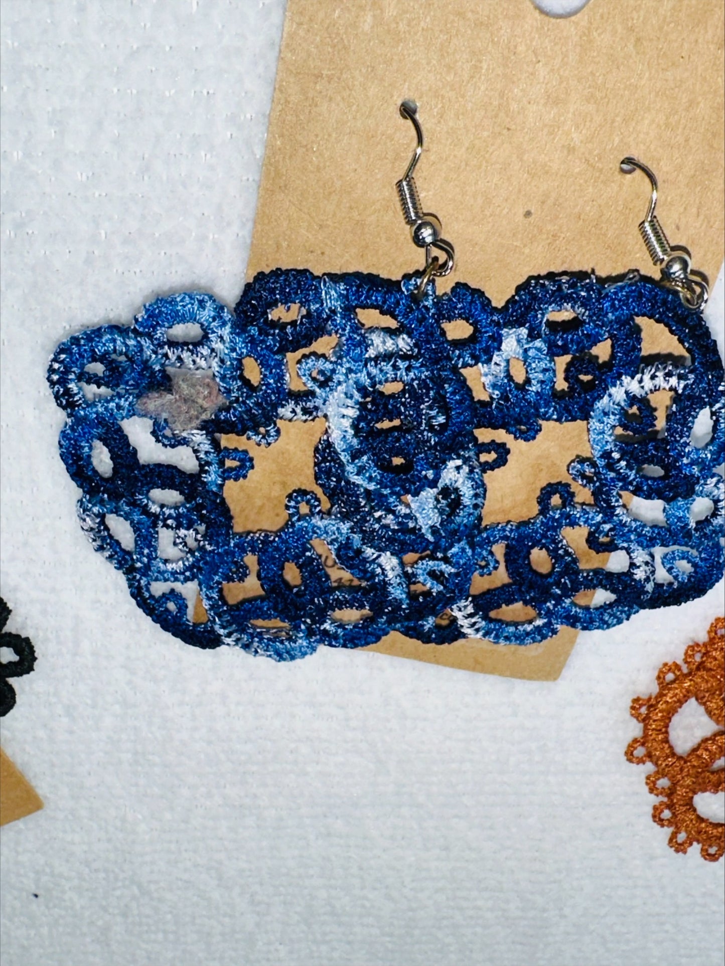 handmade crochet earring