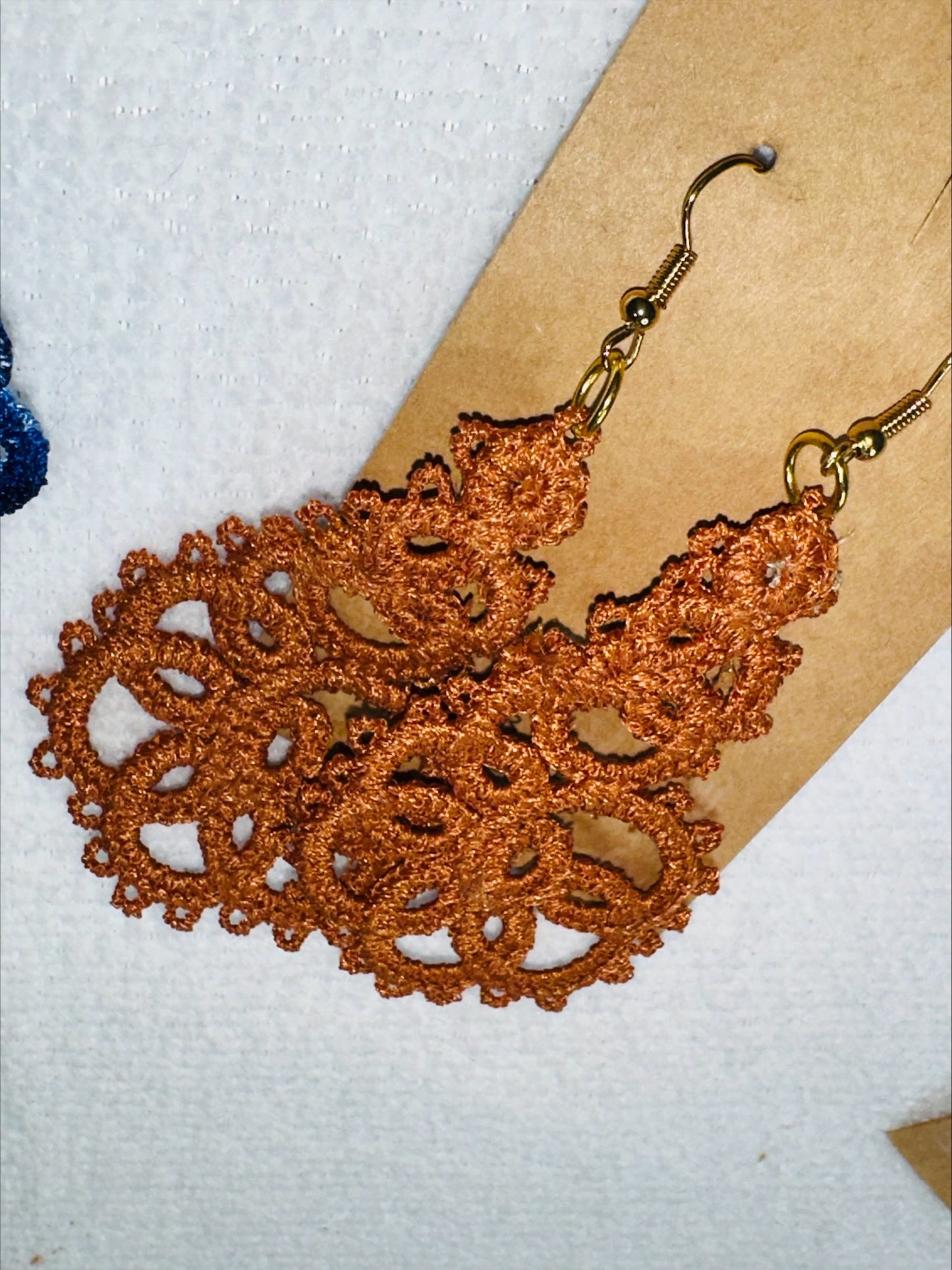 handmade crochet earring