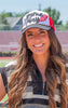 Sara's Custom Red/White Game Day with Chain Trucker Hat