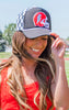 Sara's Custom Checkered Black Football Trucker Hat