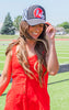 Sara's Custom Checkered Black Football Trucker Hat