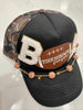 Sara's Custom Black & Football Mesh Touchdown Season with Chain Trucker Hat