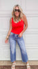 Mid Rise Tummy Control  Wide Leg Denim Jean | MICA