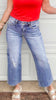 Mid Rise Tummy Control  Wide Leg Denim Jean | MICA
