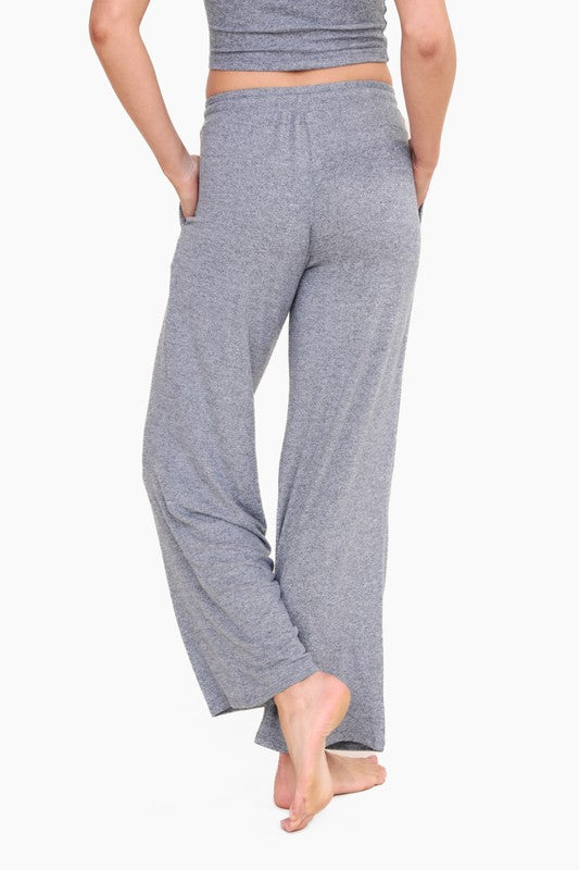 Brushed Wide Leg Lounge Pants | Mono B