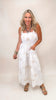 Boho Smocked Wide-Leg Jumpsuit
