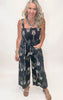 Boho Smocked Wide-Leg Jumpsuit