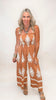 Two Tone Abstract Print Jumpsuit