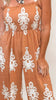 Two Tone Abstract Print Jumpsuit