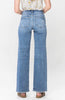 Mid Rise Medium Wash Wide Leg Denim Jean | Judy Blue. - Final Sale