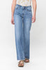 Mid Rise Medium Wash Wide Leg Denim Jean | Judy Blue. - Final Sale