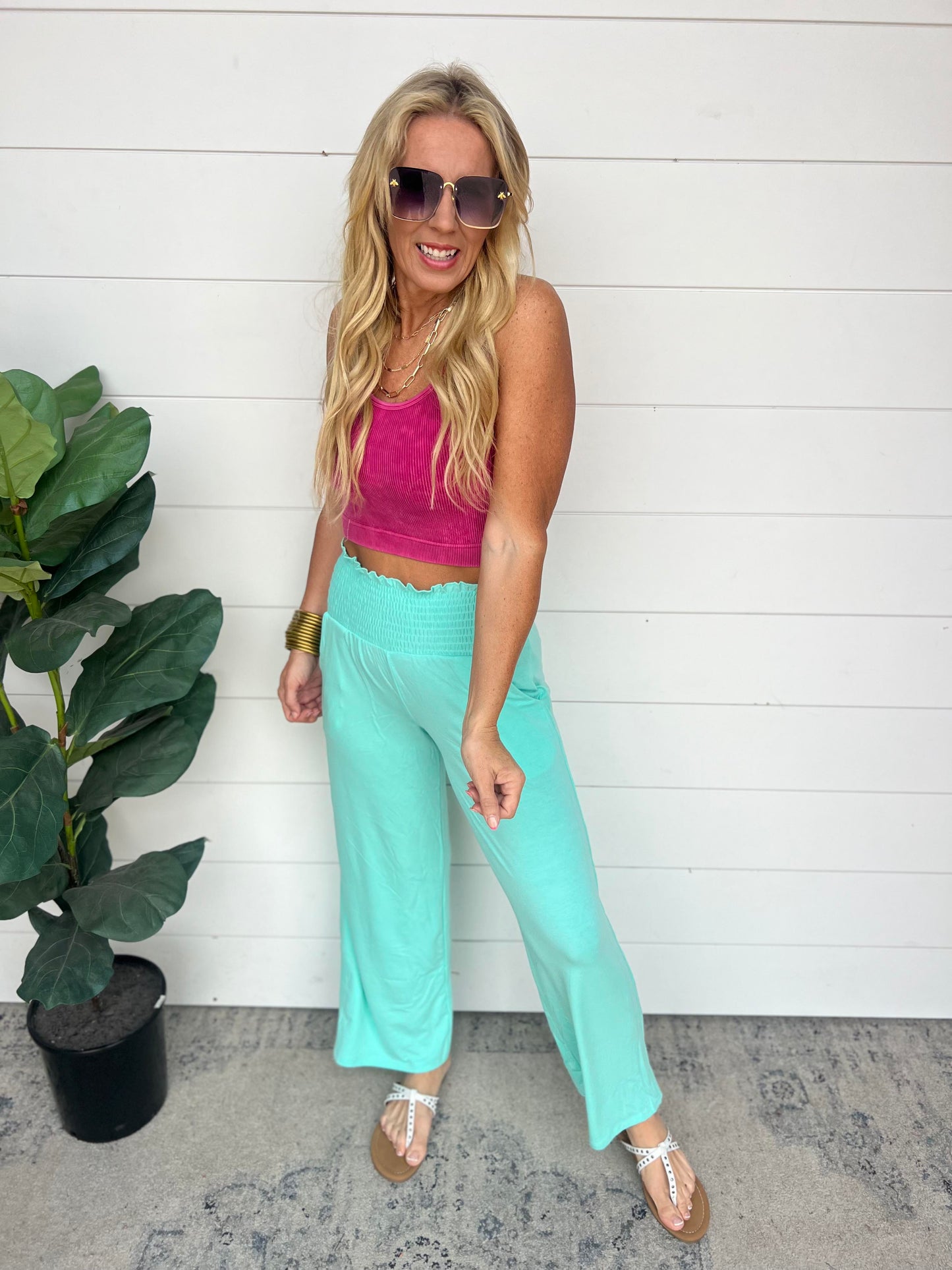 Smocked Wide Leg Pants | FINAL SALE