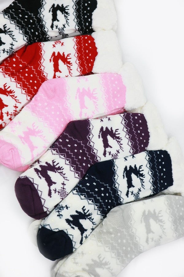 Reindeer Fur Fuzzy Winter Socks