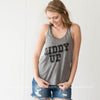 Giddy Up Tank - grey - BAD HABIT BOUTIQUE 