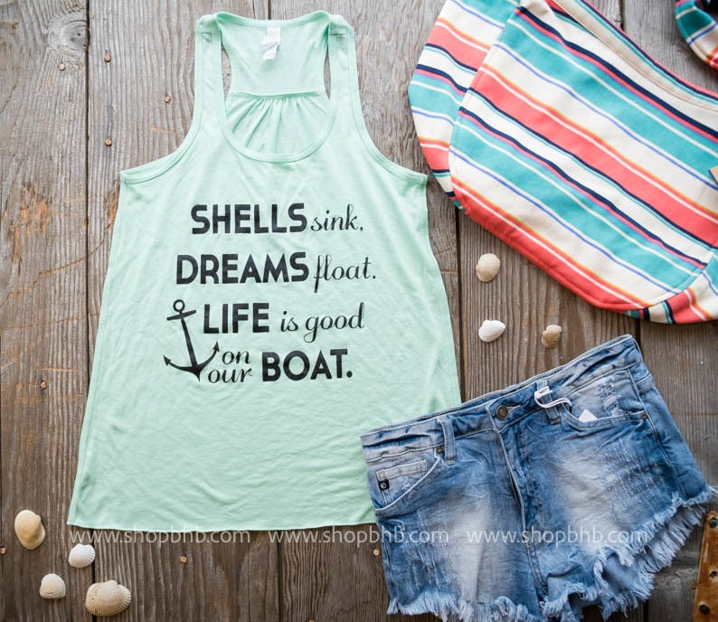 Seashell Dreams Tank - BAD HABIT BOUTIQUE 