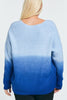 Davi & Dani Color Block V Neck Long Sleeve Sweater