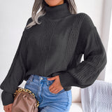 black turtleneck sweater 