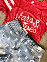  Stars and Stripes with White Unisex, CLOTHING, ADDICTED INK, BAD HABIT BOUTIQUE 