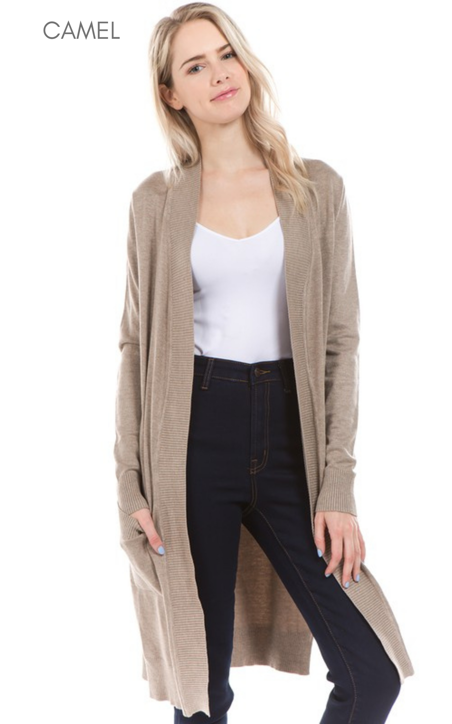 Long Boyfriend Cardigan- Cielo