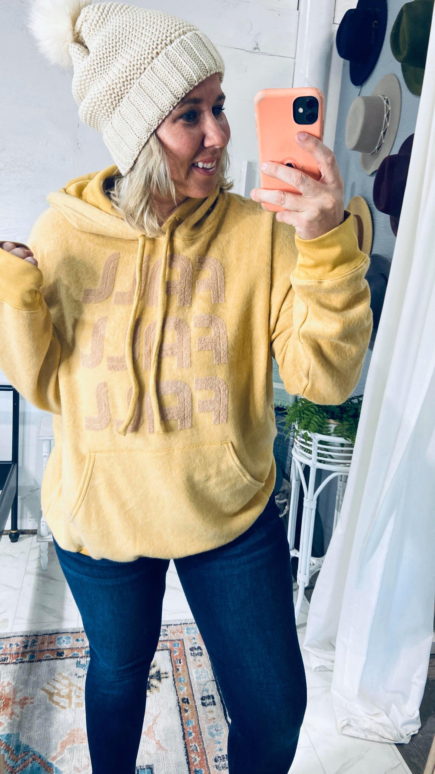  Fall, Fall, Fall Hoodie - Honey Mustard, CLOTHING, BAD HABIT APPAREL, BAD HABIT BOUTIQUE 