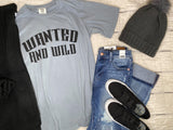  Wanted and Wild Graphic T-Shirt -Gray, CLOTHING, BAD HABIT APPAREL, BAD HABIT BOUTIQUE 