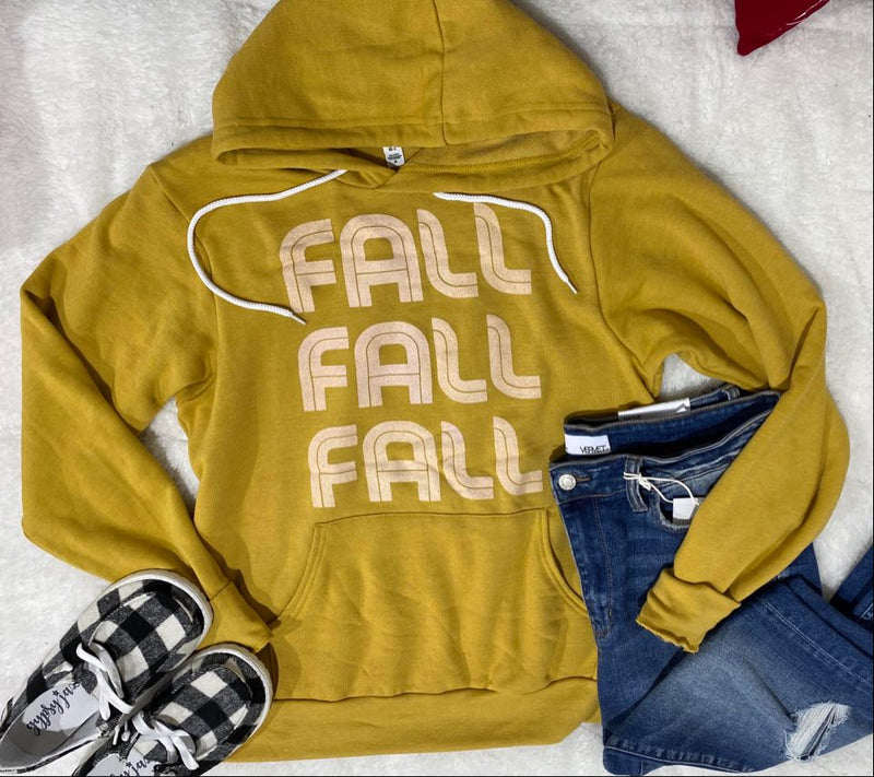  Fall, Fall, Fall Hoodie - Honey Mustard, CLOTHING, BAD HABIT APPAREL, BAD HABIT BOUTIQUE 