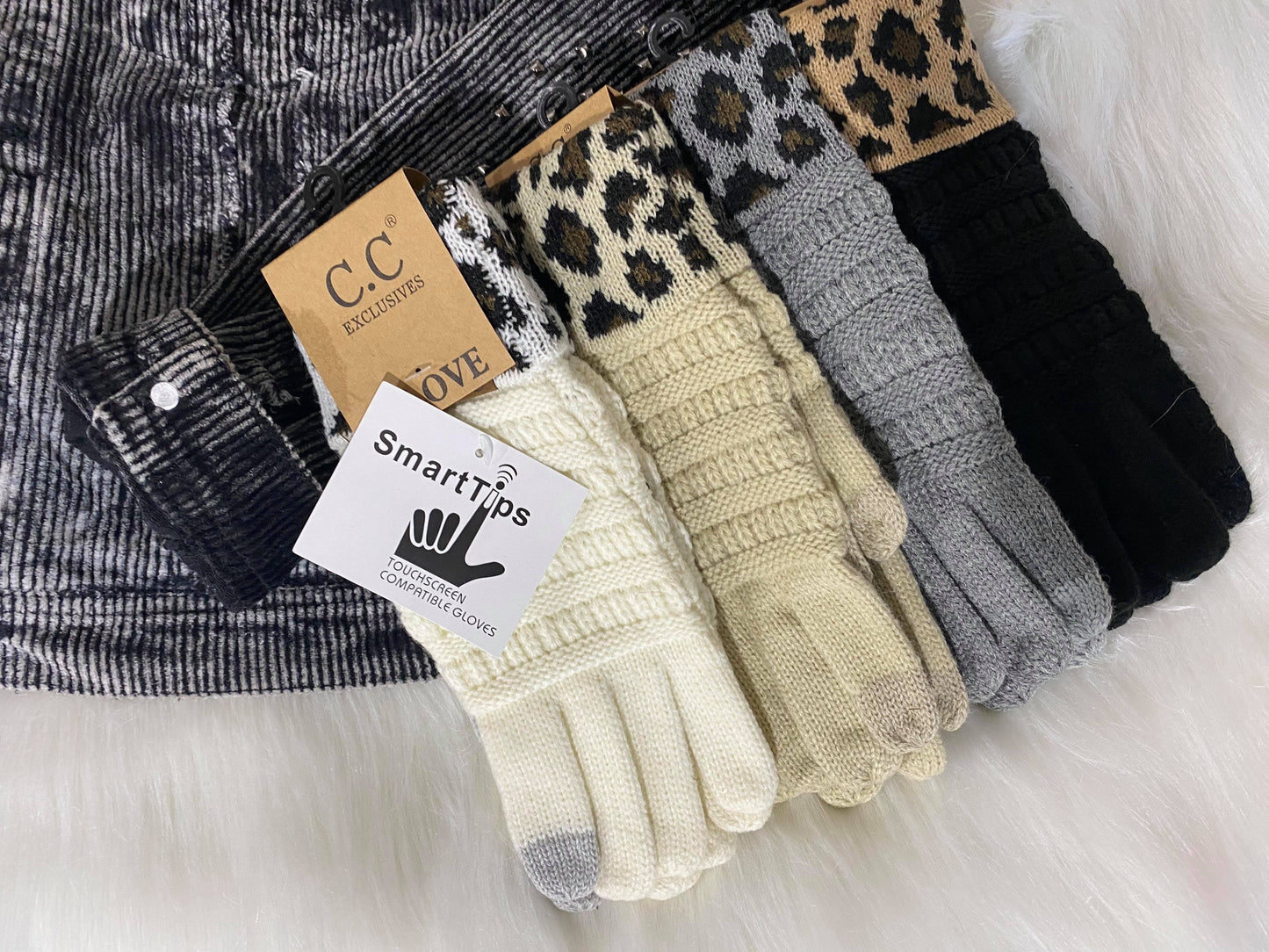  Pink Friday- C.C. Leopard Gloves, CLOTHING, Suzie Q USA, BAD HABIT BOUTIQUE 