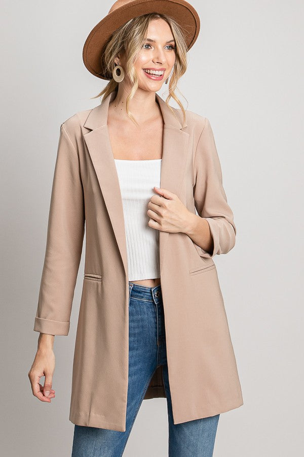 Classic Basic Long Blazer Jacket | MUST HAVE FASHION - PREORDER